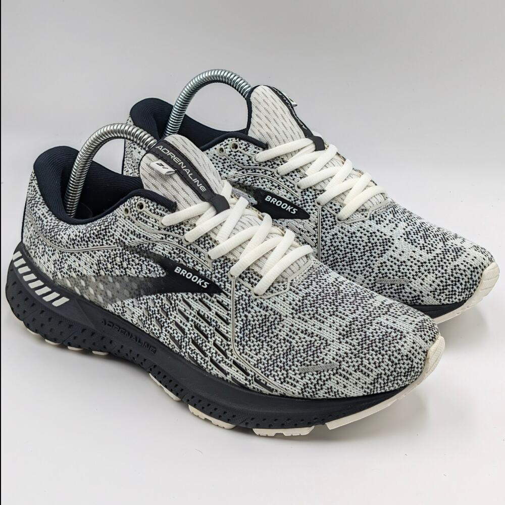 Brooks Adrenaline 21 White Black Grey Womens 9 Medium B UK 7 Running Shoes
